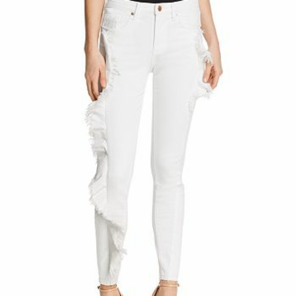 BlankNYC Ruffled Skinny Jeans